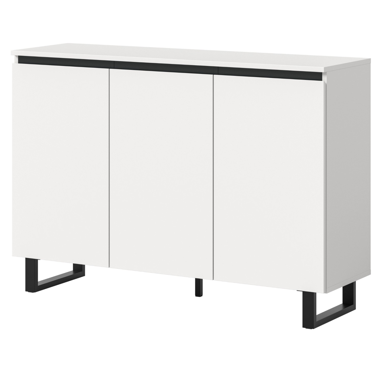 Inn.Furn Sideboard in Weiß und Schwarz 120 cm Gelia von Inn.Furn