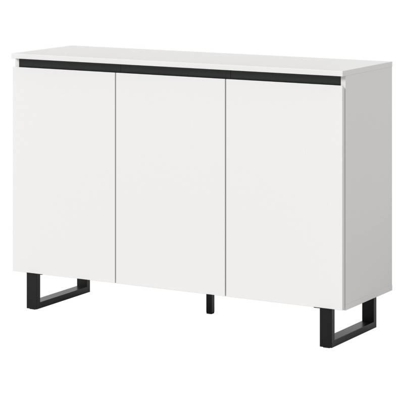 Inn.Furn Sideboard in Weiß und Schwarz 120 cm Gelia von Inn.Furn