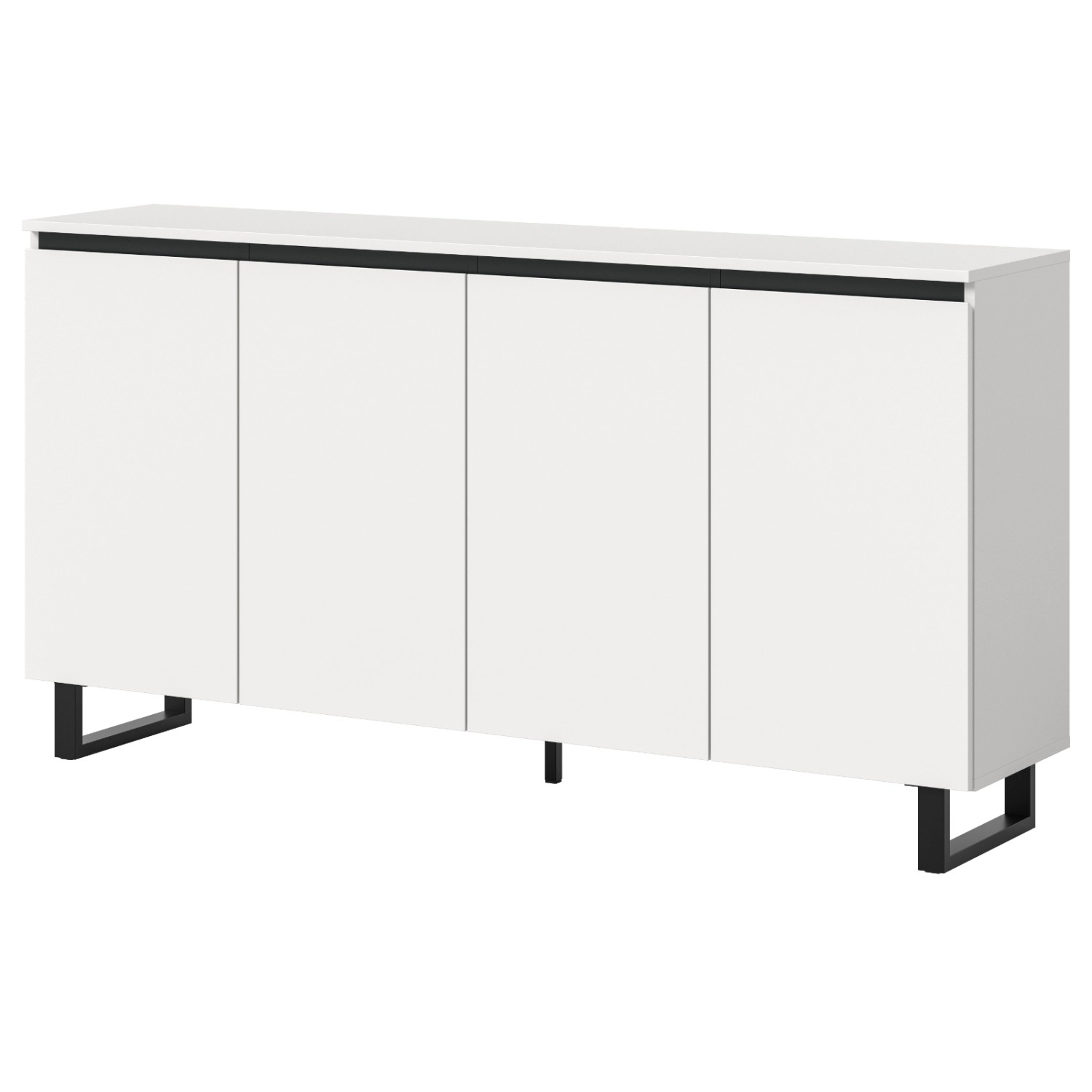 Inn.Furn Sideboard in Weiß und Schwarz 160 cm Gelia von Inn.Furn