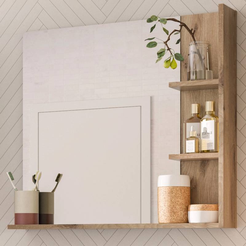 Inn.Furn Spiegel Eiche 79 x 73 cm Badspiegel mit Regal Tomaso Inn.Furn Spiegel Eiche 79 x 73 cm Badspiegel mit Regal Tomaso von Inn.Furn