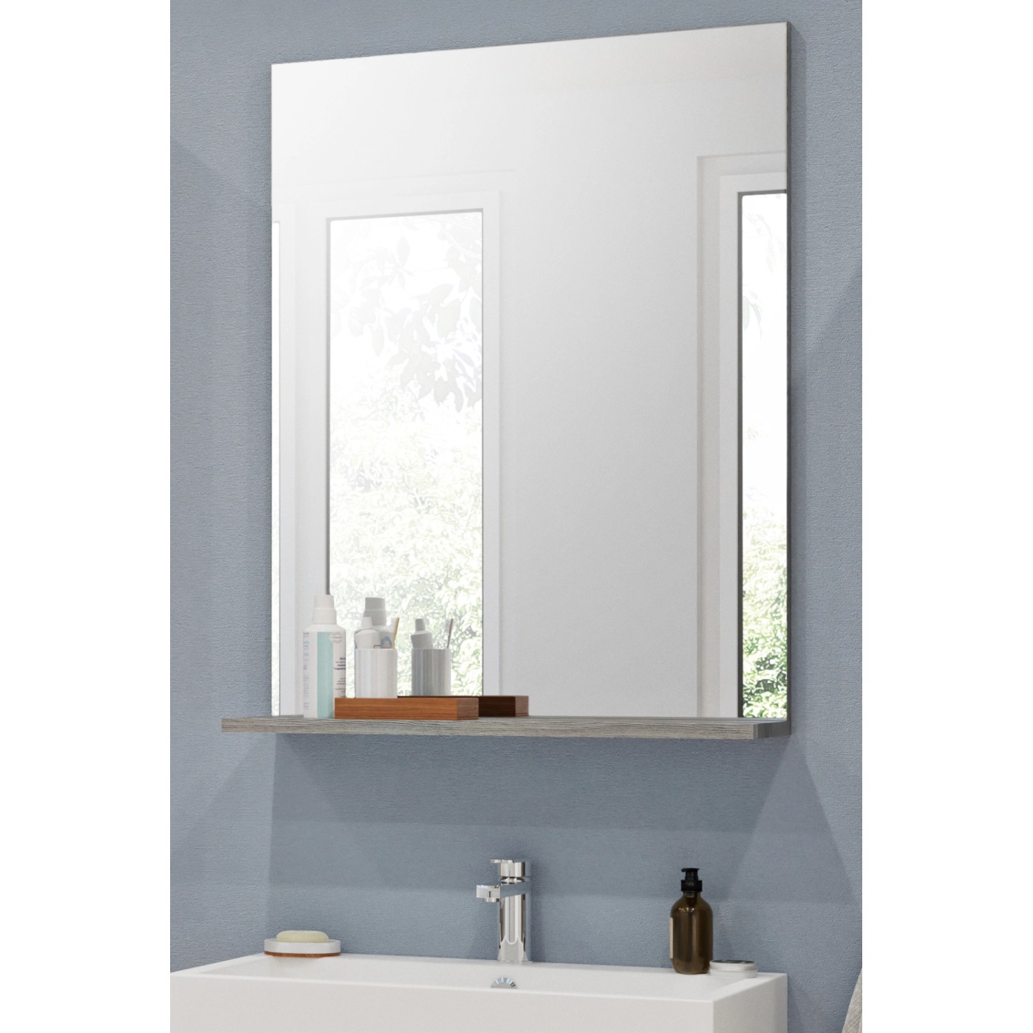 Inn.Furn Spiegel Grau 60 x 79 cm mit Ablage Shawn Inn.Furn Spiegel Grau 60 x 79 cm mit Ablage Shawn von Inn.Furn