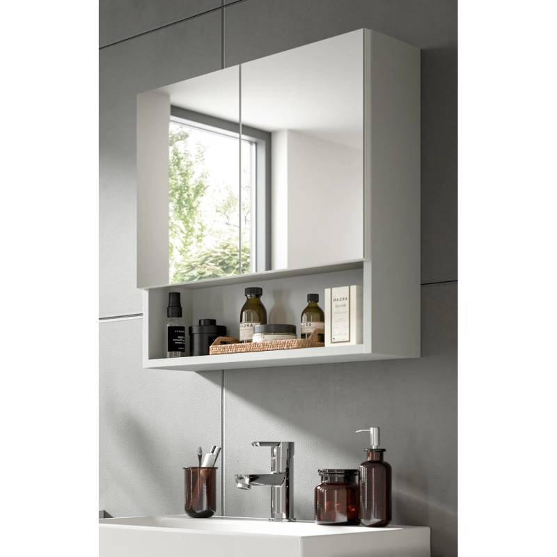 Inn.Furn Spiegelschrank Grau 55 cm 2-türig mit Soft-Close Carlo Inn.Furn Spiegelschrank Grau 55 cm 2-türig mit Soft-Close Carlo von Inn.Furn