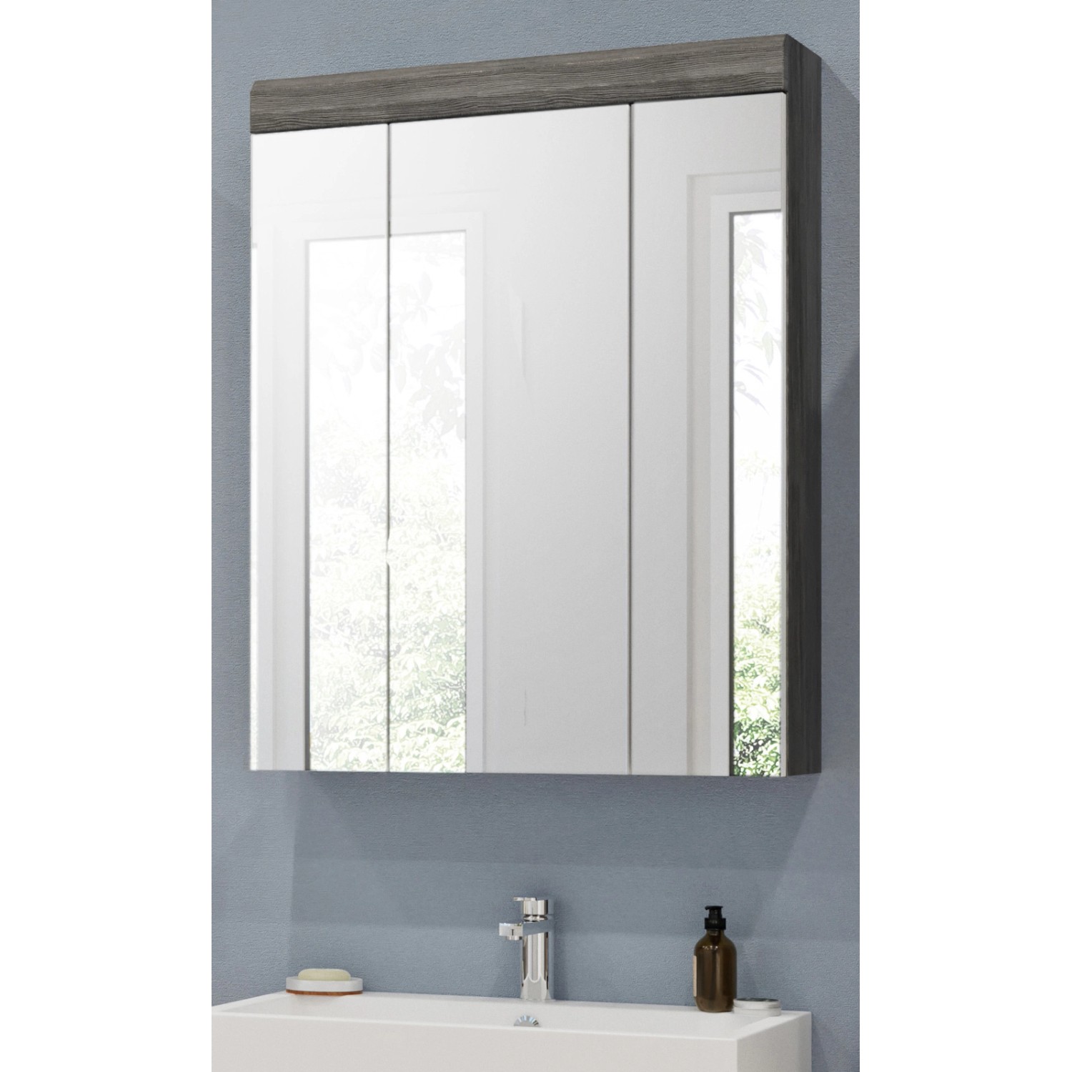 Inn.Furn Spiegelschrank Grau 60 x 79 cm 3-türig Shawn Inn.Furn Spiegelschrank Grau 60 x 79 cm 3-türig Shawn von Inn.Furn