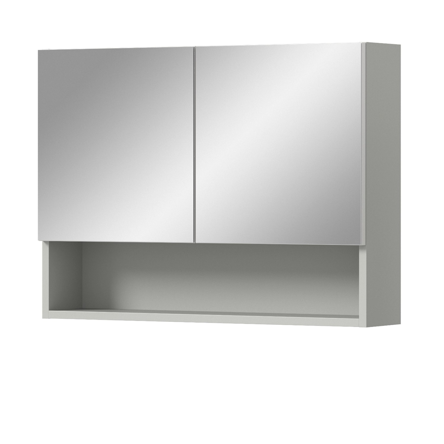 Inn.Furn Spiegelschrank Grau 74 cm 2-türig mit Soft-Close Carlo Inn.Furn Spiegelschrank Grau 74 cm 2-türig mit Soft-Close Carlo von Inn.Furn