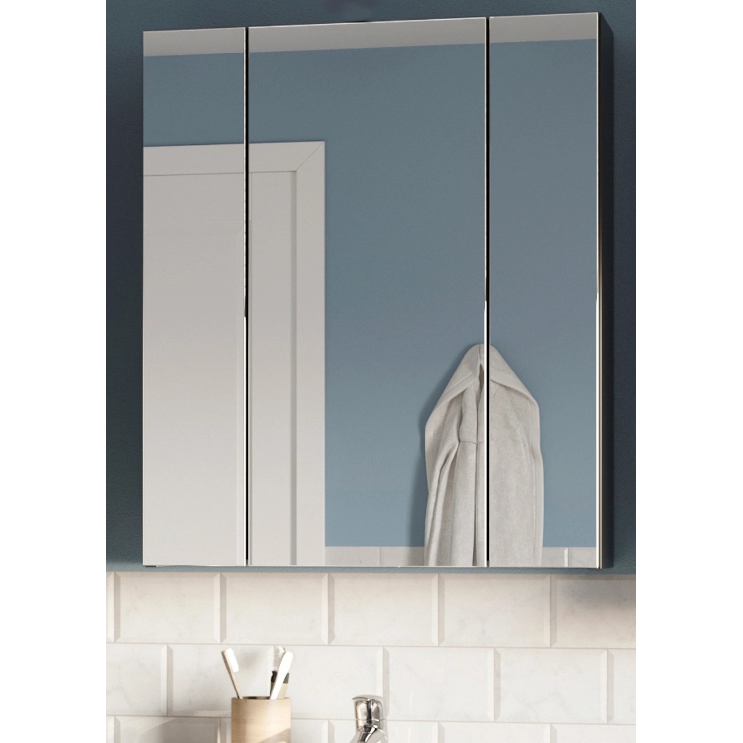 Inn.Furn Spiegelschrank Schwarz 60 cm 3-türig Leon Inn.Furn Spiegelschrank Schwarz 60 cm 3-türig Leon von Inn.Furn