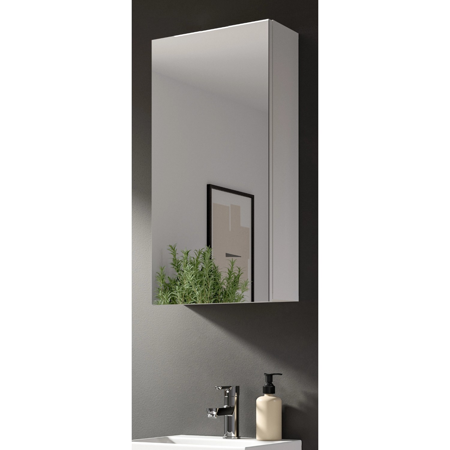 Inn.Furn Spiegelschrank Weiß 38 x 77 cm 1-türig Larik Inn.Furn Spiegelschrank Weiß 38 x 77 cm 1-türig Larik von Inn.Furn