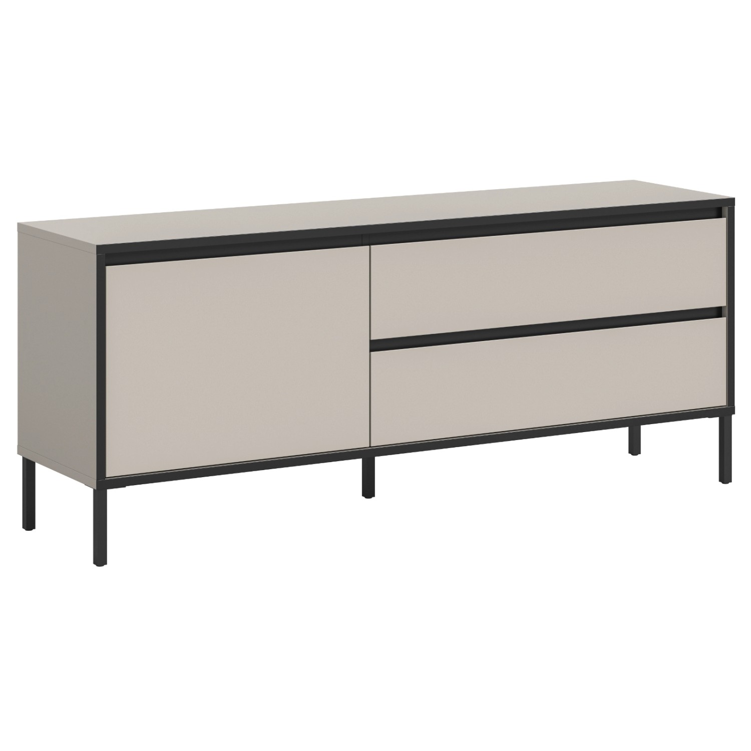 Inn.Furn TV-Lowboard in Kaschmir und Schwarz 150 cm Torello von Inn.Furn