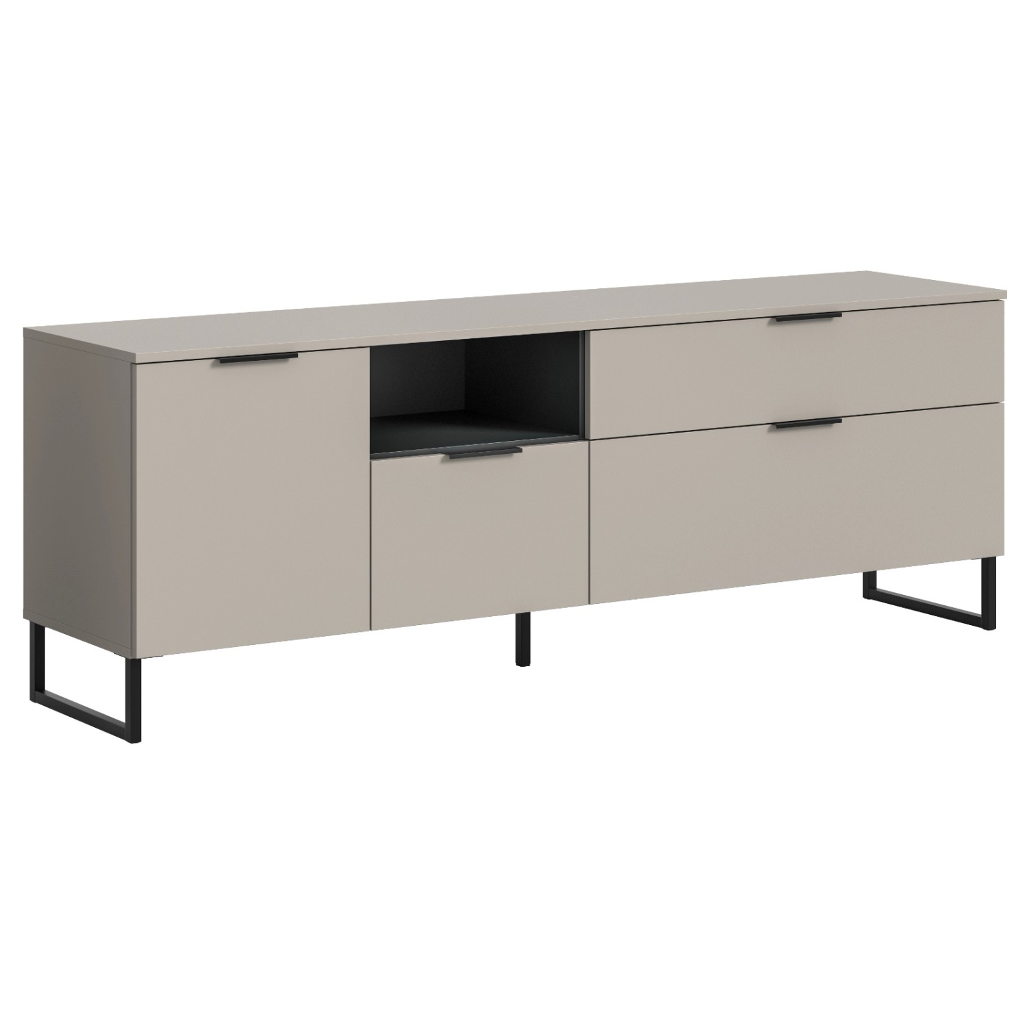 Inn.Furn TV-Lowboard in Kaschmir und Schwarz 185 cm Morena von Inn.Furn