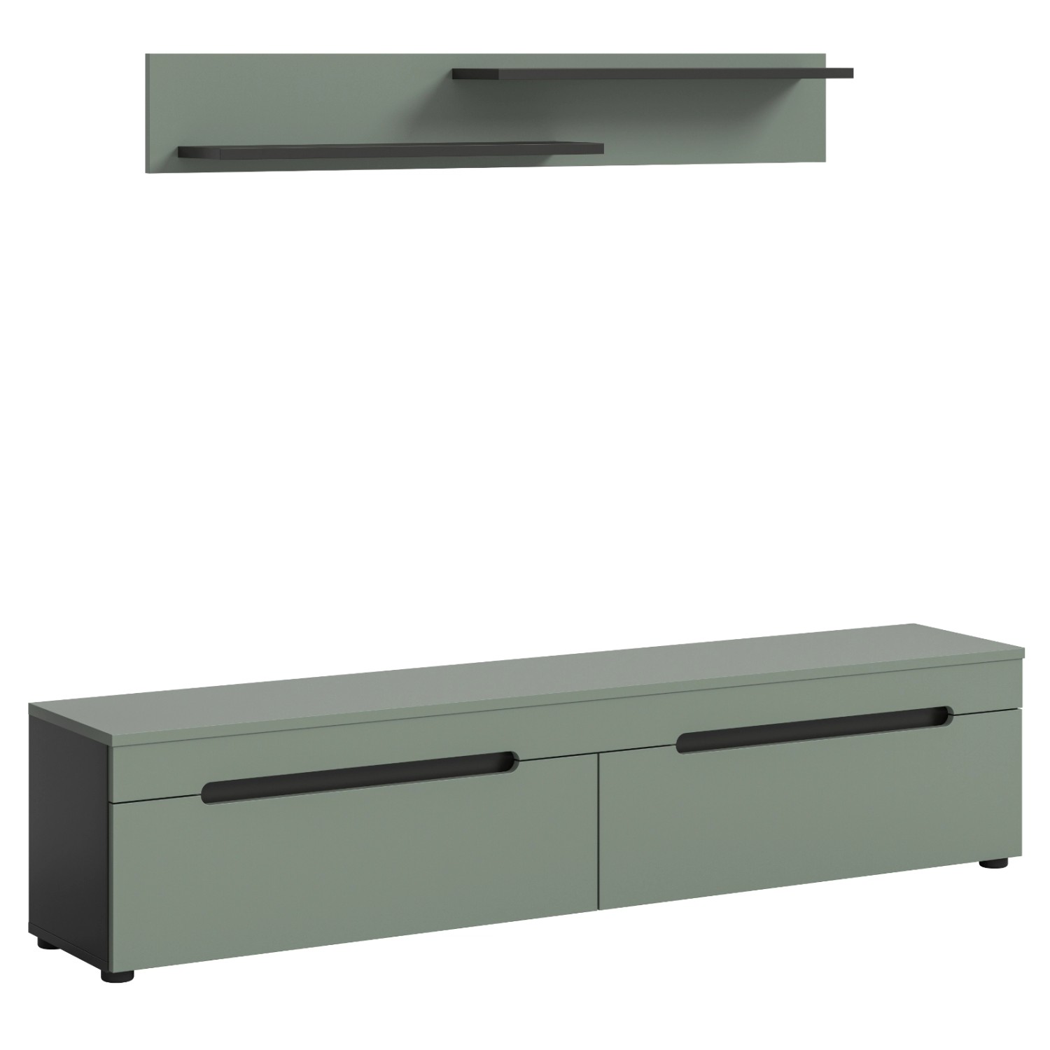 Inn.Furn TV-Lowboard und Wandboard in Salbei und Grau 170 cm Cooper von Inn.Furn
