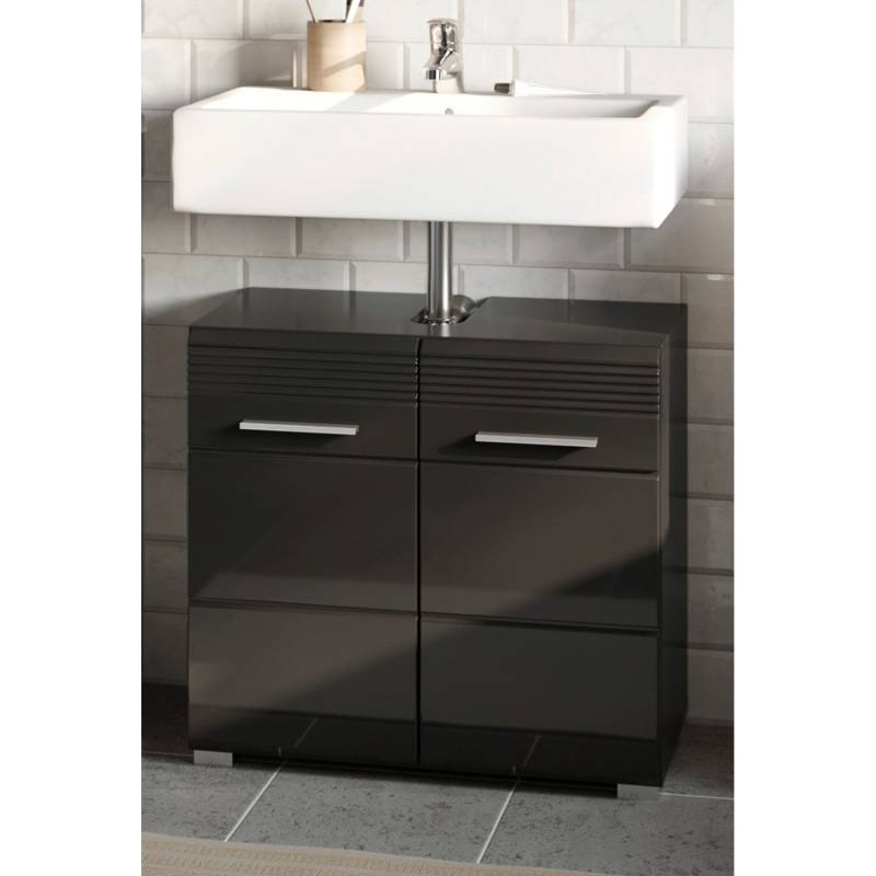 Inn.Furn Waschbeckenunterschrank Schwarz Hochglanz 60 cm 2-türig Leon Inn.Furn Waschbeckenunterschrank Schwarz Hochglanz 60 cm 2-türig Leon von Inn.Furn