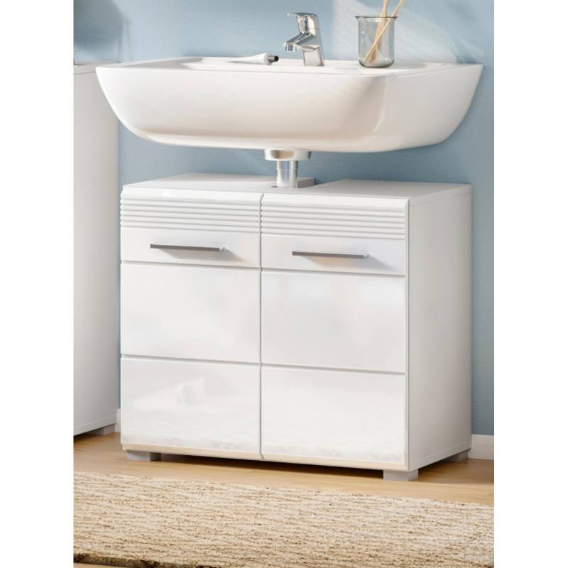 Inn.Furn Waschbeckenunterschrank Weiß Hochglanz 60 cm 2 Fächer Leon Inn.Furn Waschbeckenunterschrank Weiß Hochglanz 60 cm 2 Fächer Leon von Inn.Furn