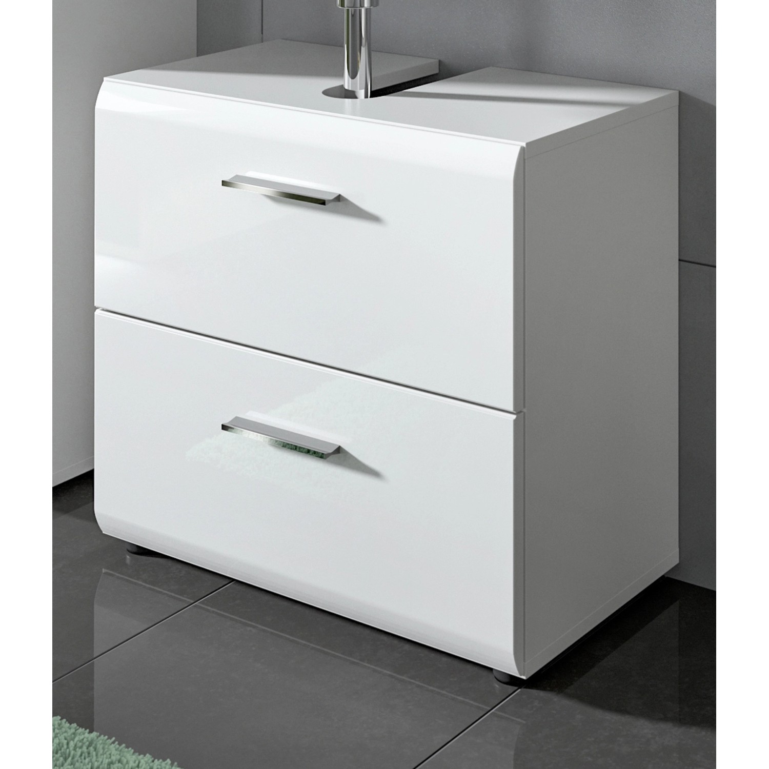 Inn.Furn Waschbeckenunterschrank in Weiß Hochglanz 60 cm Cover Inn.Furn Waschbeckenunterschrank in Weiß Hochglanz 60 cm Cover von Inn.Furn
