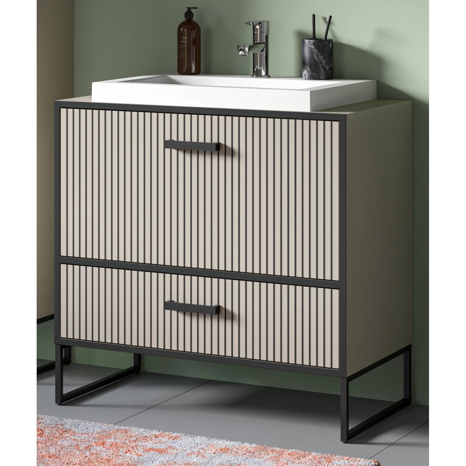Inn.Furn Waschbeckenunterschrank mit Waschbecken in Sand 80 cm Scana Inn.Furn Waschbeckenunterschrank mit Waschbecken in Sand 80 cm Scana von Inn.Furn