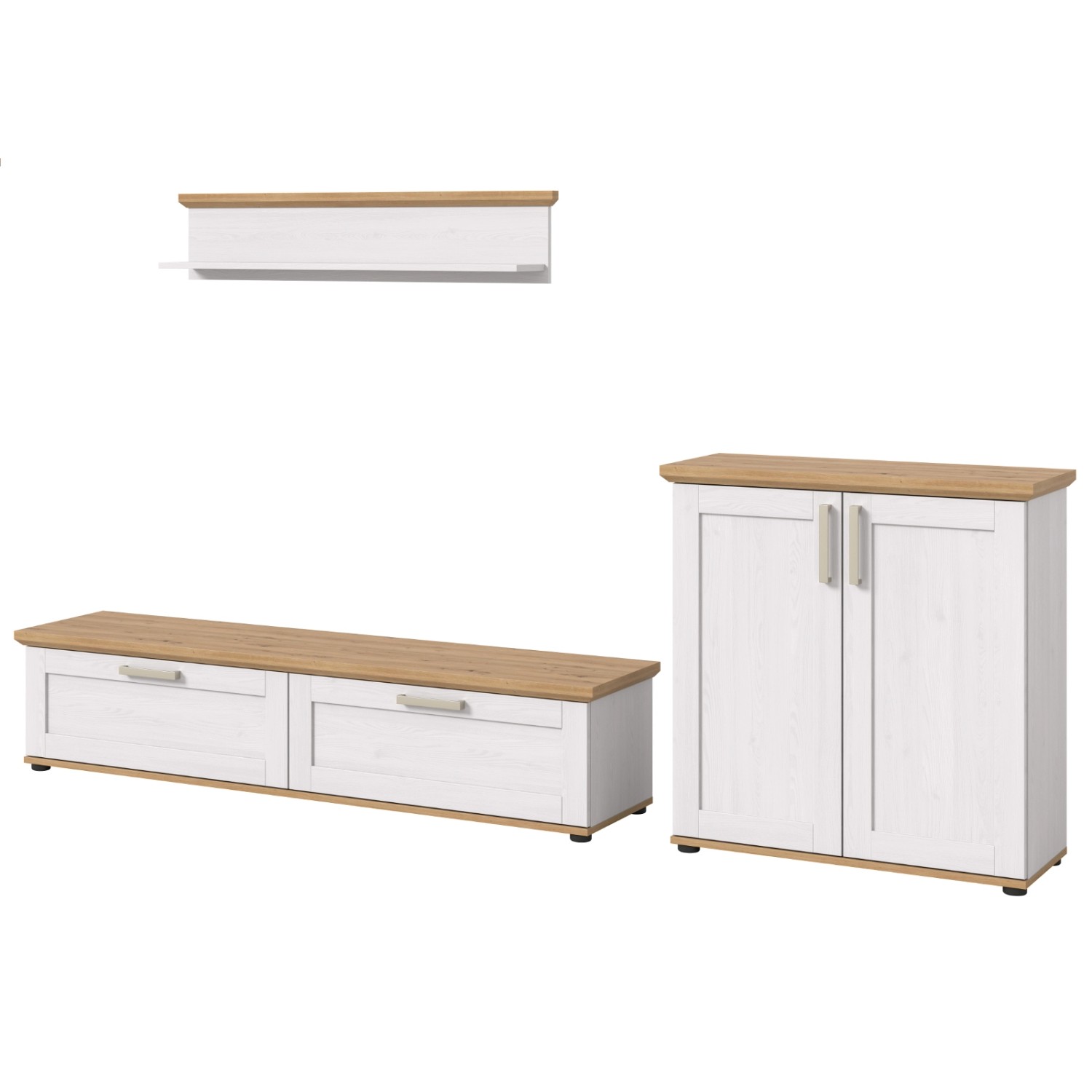 Inn.Furn Wohnwand 3-teilig in Weiß Lärche Landhaus 260 cm Mirano Inn.Furn Wohnwand 3-teilig in Weiß Lärche Landhaus 260 cm Mirano von Inn.Furn