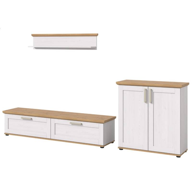 Inn.Furn Wohnwand 3-teilig in Weiß Lärche Landhaus 260 cm Mirano Inn.Furn Wohnwand 3-teilig in Weiß Lärche Landhaus 260 cm Mirano von Inn.Furn