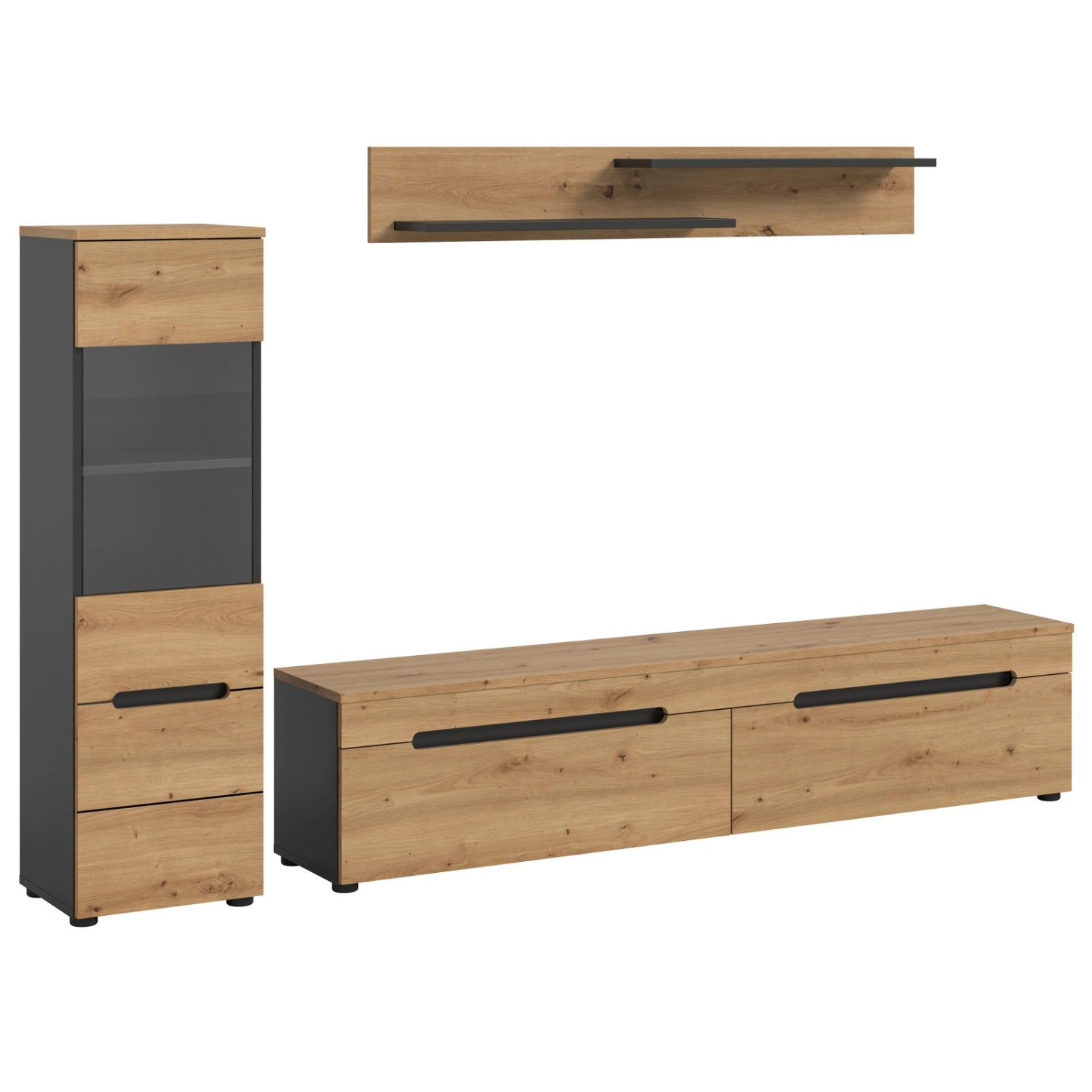 Inn.Furn Wohnwand in Eiche und Grau 221 cm Cooper Inn.Furn Wohnwand in Eiche und Grau 221 cm Cooper von Inn.Furn