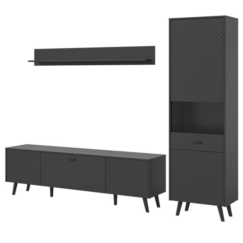 Inn.Furn Wohnwand in Grau Matt 258 cm Madea Inn.Furn Wohnwand in Grau Matt 258 cm Madea von Inn.Furn