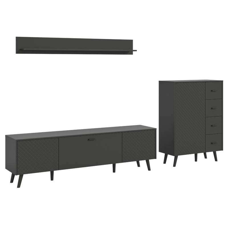 Inn.Furn Wohnwand in Grau Matt 269 cm Madea von Inn.Furn