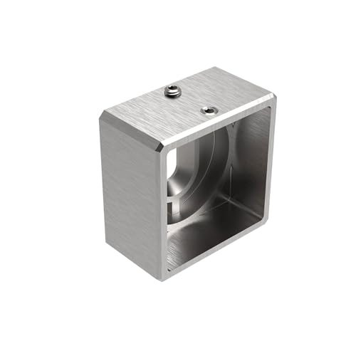 Edelstahl Wandanker Wandanschluss 40 x 40 mm Wandanschluß Pfosten Profil Geländer Edelstahlprofil Gelaender Flansch eckig Rohrflansch Halterung Wandhalterung Handlauf Wandflansch von Innbee