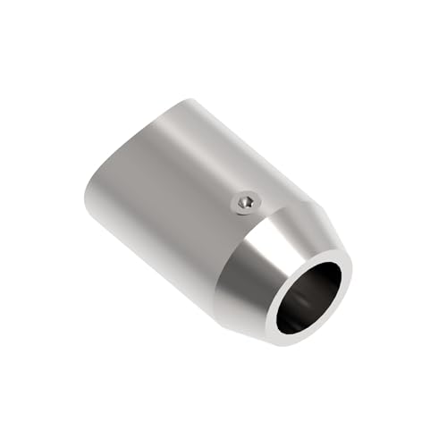 Füllstabhalter axial Querstabhalter Edelstahl 12,0 mm Anschluss 42,4 mm Traversenhalter Reling Geländer Relinggeländer V2A geschliffen Rund Rohr Halterung Balkon Pfosten Füllstabrohr von Innbee