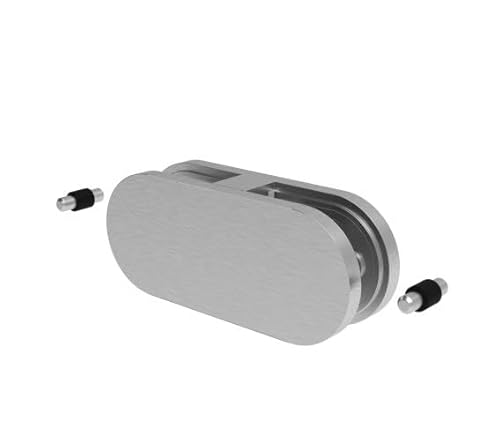 Glashalter Glas Edelstahl Verbinder gerade V4A Glas 6-12,76 mm Glasverbinder Geländer Glasplatte Verbindung Halter Glashalterung Pfosten Glasgeländer Scheibenhalterung Halter für Glas von Innbee