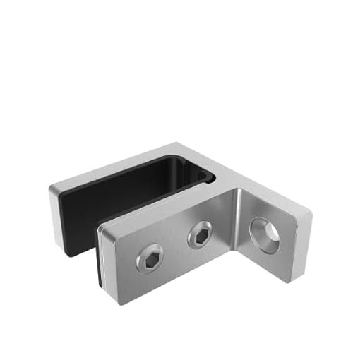 Glasverbinder Glashalter Glas Edelstahl Eck-Verbinder V4A Glas 16,76-21,52 mm Geländer Glasplatte Verbindung Halter Glashalterung Pfosten Glasgeländer Scheibenhalterung Halter für Glas von Innbee
