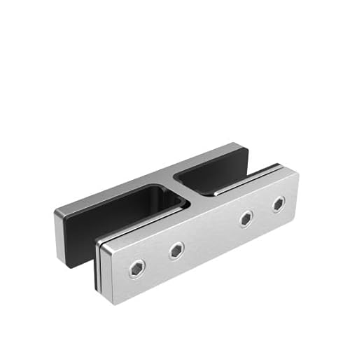 Glasverbinder Glashalter gerade Glas Edelstahl Verbinder gerade V4A Glas 16,76-21,52 mm Geländer Glasplatte Verbindung Halter Glashalterung Pfosten Glasgeländer Scheibenhalterung Halter für Glas von Innbee