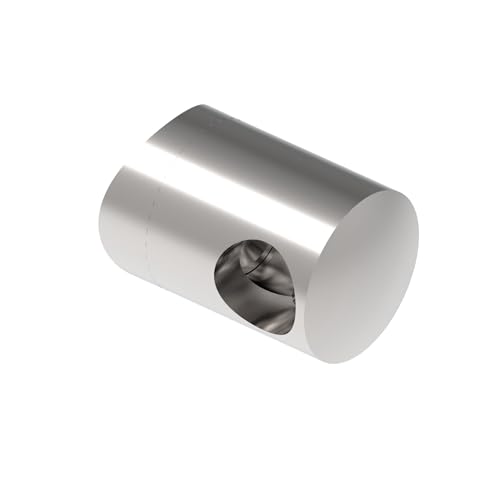 Querstabhalter Edelstahl Sachloch LINKS 12,0 mm Anschluss 42,4 mm Traversenhalter Reling Geländer Relinggeländer V2A geschliffen Rund Rohr Halterung Balkon Pfosten Relingpfosten Füllstabrohr von Innbee