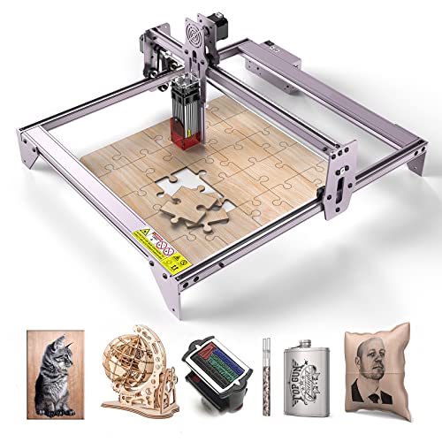 40W A5 Pro Laser Graviermaschine, Graviermaschine Laserengraver, Compressed Spot CNC-Holzfräser Carving DIY Gravierer Hochpräziser Schnitt für Holz Metall, 455±5nm, Arbeitsbereich 410 mm x 400 mm von Inncen