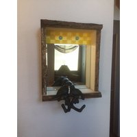 Vogel Spiegel Handarbeit Metall Holz von InnerGoddessCrafts