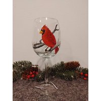 Cardinal Weinglas, Winter Weihnachtsgeschenk von InnerventiveByKaren