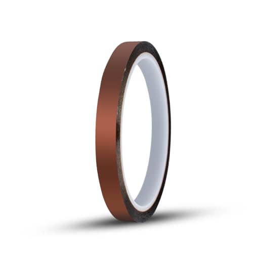 Innfeeltech 1 Rolle hochtemperaturbeständiges Klebeband, 10mm*33M Polyimid Film Klebeband zum Abdecken und Löten von Innfeeltech