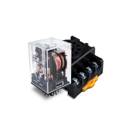 Innfeeltech 1 Stück AC 220V elektromagnetisches Leistungsrelais mit, 11 Pin 10A Spulenrelais mit Sockel JTX-3C von Innfeeltech