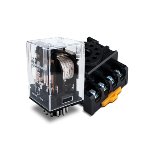 Innfeeltech 1 Stück DC 24V elektromagnetisches Leistungsrelais mit, 11 Pin 10A Spulenrelais mit Sockel JTX-3C Innfeeltech 1 Stück DC 24V elektromagnetisches Leistungsrelais mit, 11 Pin 10A Spulenrelais mit Sockel JTX-3C von Innfeeltech