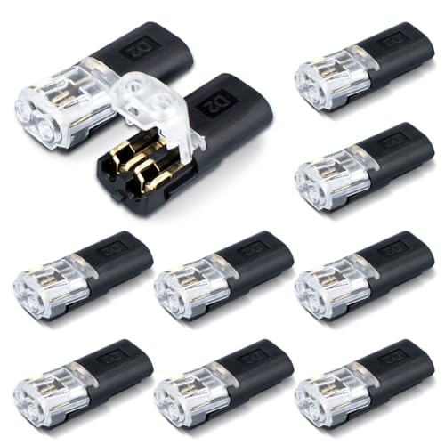 Innfeeltech 10 Pcs Connecting Ternimal, D2 Typ LED Stecker zu Buchse Verbindungsklemme, Non-Stripping Wire Version gerade Kabelverbinder für DIY-Projekte Innfeeltech 10 Pcs Connecting Ternimal, D2 Typ LED Stecker zu Buchse Verbindungsklemme, Non-Stripping Wire Version gerade Kabelverbinder für DIY-Projekte von Innfeeltech