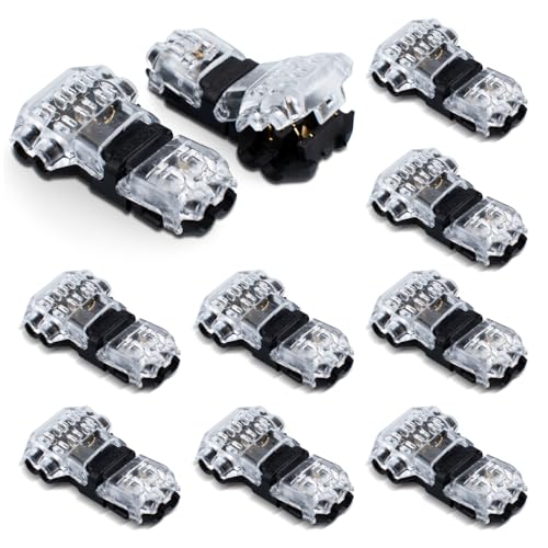 Innfeeltech 10 Stück Ternimal, T2 Typ Verbindungsklemme, nicht-abisolierende Draht-Version gerade Kabelverbinder für DIY-Projekte von Innfeeltech