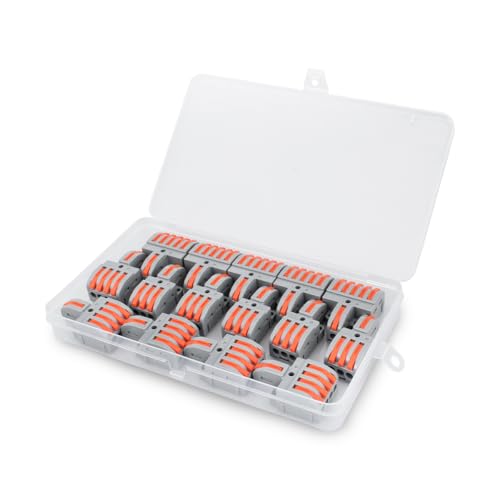 Innfeeltech 15 Stück Connecting Ternimal, 1 In 3 Out, 1 In 4 Out, 1 In 5 Out Connection Clamp mit Hebel jedes 5 Pcs, Kabelverbinder mit 0,2-4 mm² Leiter Klemme für DIY-Projekte von Innfeeltech