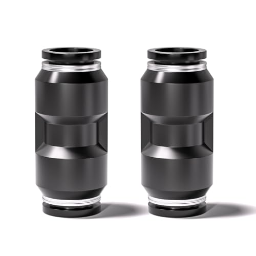 Innfeeltech 20 Stück 8mm schwarz gerade Steckverbindung Pneumatische Steckverbinder mit Schnellverschluss von Innfeeltech