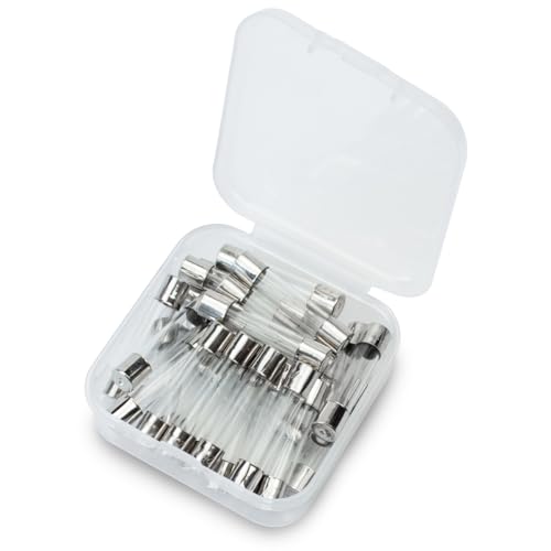 Innfeeltech 25pcs schnelle Schlagglassicherungen 6 * 30mm 250V 15A schnelle Rohrsicherung Assortiment Kit von Innfeeltech