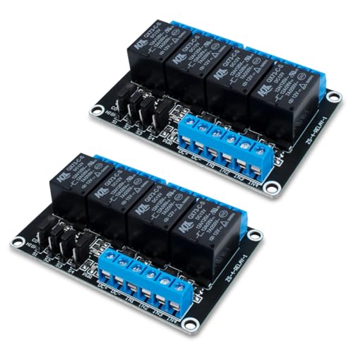 Innfeeltech 2pcs DC 12V Relaismodul 4 Kanal Relais mit Optokoppler High oder Low Level Trigger Erweiterungsplatine von Innfeeltech