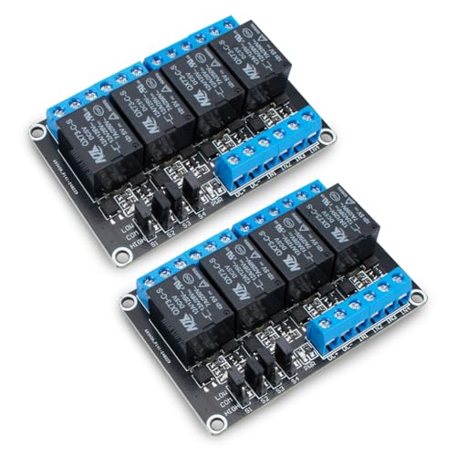 Innfeeltech 2pcs DC 5V Relais Modul 4-Kanal Relais mit Optokoppler High oder Low Level Trigger Expansion Board Innfeeltech 2pcs DC 5V Relais Modul 4-Kanal Relais mit Optokoppler High oder Low Level Trigger Expansion Board von Innfeeltech