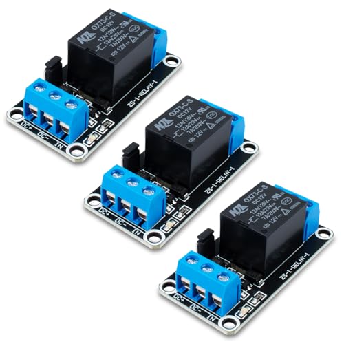 Innfeeltech 3pcs DC 12V Relaismodul 1 Kanal Relais mit Optokoppler High oder Low Level Trigger Erweiterungsplatine von Innfeeltech