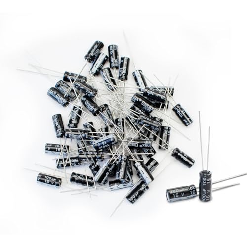 Innfeeltech 50 Pcs Elektrolytkondensator 100uF 16V Aluminium Radial Elektrolytkondensatoren von Innfeeltech