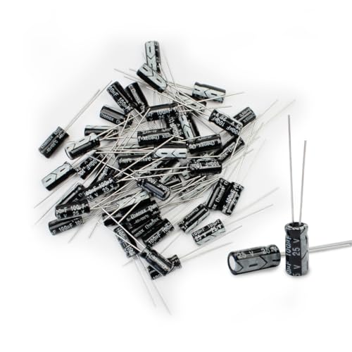 Innfeeltech 50 Pcs Elektrolytkondensator 100uF 25V Aluminium Radial Elektrolytkondensatoren Innfeeltech 50 Pcs Elektrolytkondensator 100uF 25V Aluminium Radial Elektrolytkondensatoren von Innfeeltech