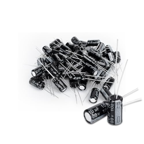 Innfeeltech 50 Stück Elektrolytkondensator 10uF 100V Aluminium-Radial-Elektrolytkondensatoren Innfeeltech 50 Stück Elektrolytkondensator 10uF 100V Aluminium-Radial-Elektrolytkondensatoren von Innfeeltech