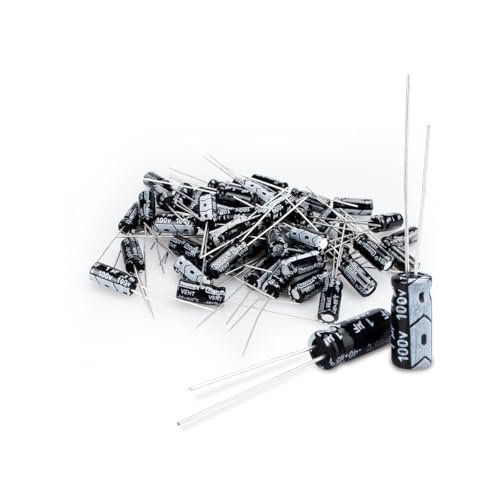 Innfeeltech 50 Stück Elektrolytkondensator 1uF 100V Aluminium-Radial-Elektrolytkondensatoren von Innfeeltech
