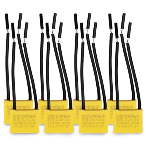 Innfeeltech 8 Stück Sicherheitskondensatoren 0.22uF 275V X2 Entstörung von Differentialmode Störkondensatoren 18 * 14.5 * 8.5mm, Pitch P 50/50mm von Innfeeltech
