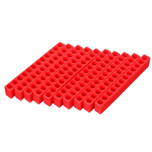 10 Stück 12 Löcher Bit Organizer Red Bithalter Bit Aufbewahrung Mit Sechskantschaft Streifen Kartenhalter Kunststoff Weiche Gummistreifen Organizer Schraubendreher Sets von InnoHHustle