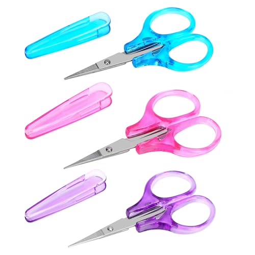 3 Stück Detail Mini Craft Schere Set Edelstahl Schere mit Schutzhülle Kleine Schere Allzweck-Handwerk Schere Präzision gerade feine Tipps Design für Papiers ch neiden, Scrap booking von InnoHHustle