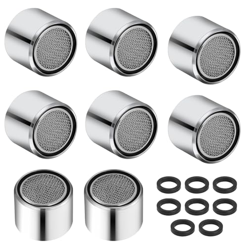 Perlatoren 22 mm, 8 Stück Wasserhahn Luftsprudler für Küchenspüle Wasserspar Filter Innengewinde Sieb Einsatz Wasserhahn mit Dichtung für Küche und Bad von InnoHHustle